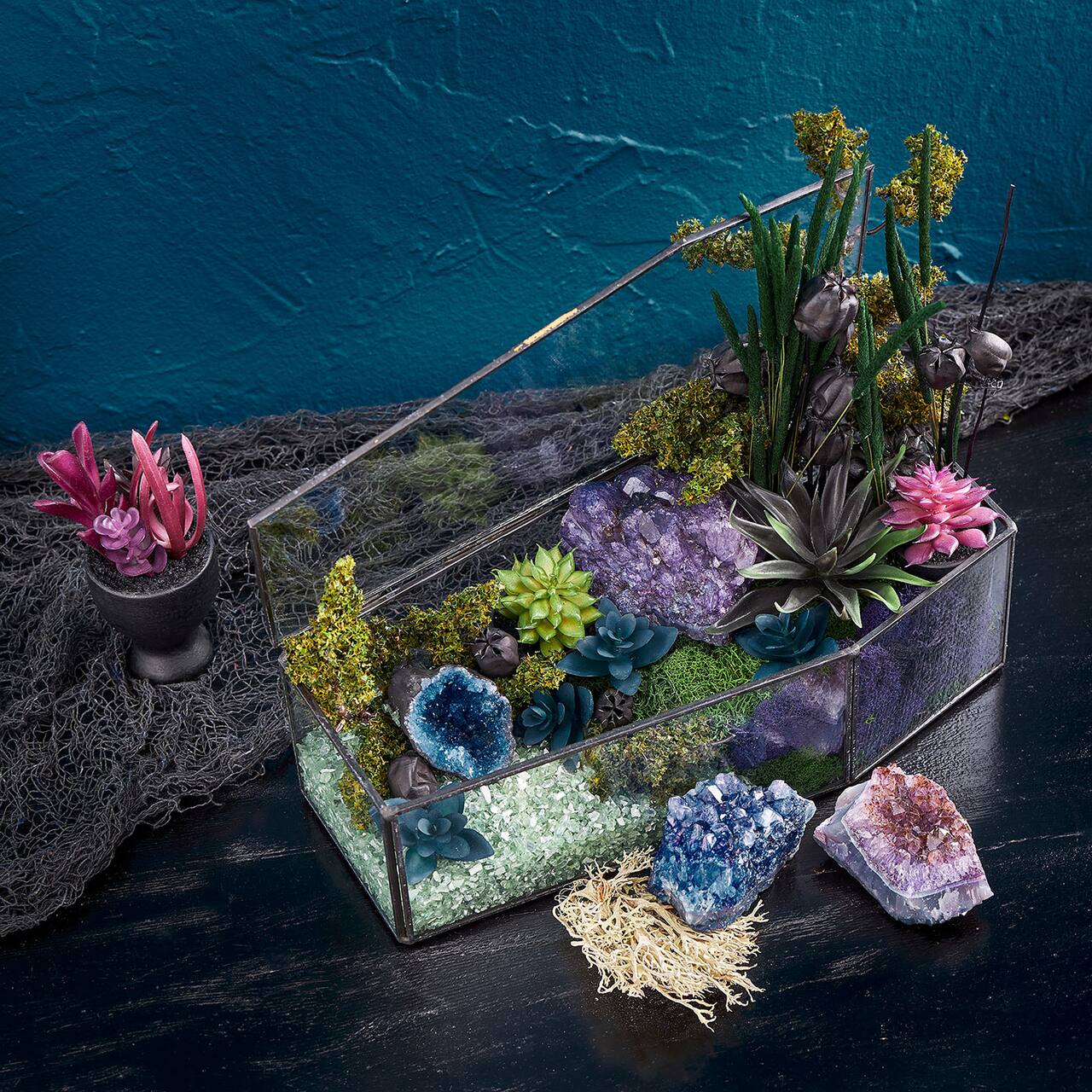 Healing Crystal/Succulent Garden Terrarium